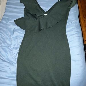 Green Emerald Ruffle dress